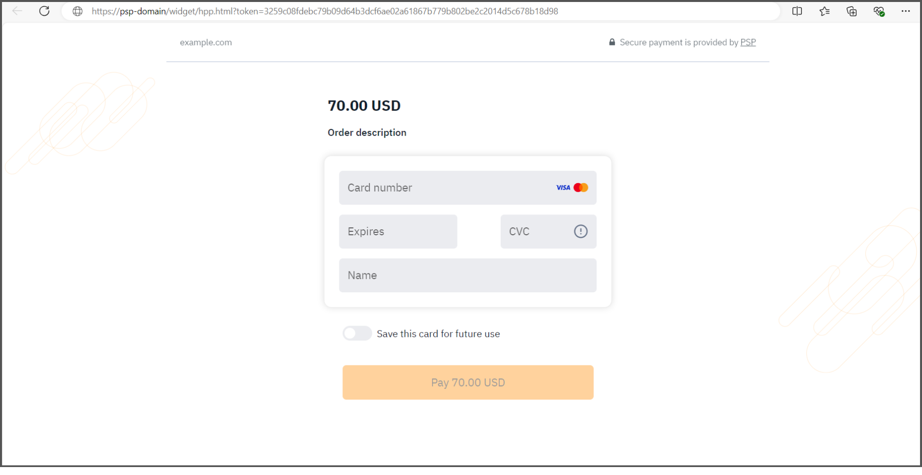 Payment page on PaynetworkGate domain
